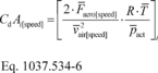 Regulatory graphic accompanying: Calculate C d A for each 10 second increment from the 50 mi/hr and 70 mi/hr test segments using the following equation