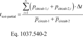 Regulatory graphic accompanying: For fractions of a test, use the following equation to calculate the time