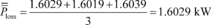 Regulatory graphic accompanying: loss,3 = 1603.9 W = 1.6039 kW