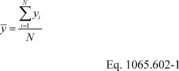 Regulatory graphic accompanying: Arithmetic mean. Calculate an arithmetic mean, y