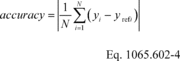 Regulatory graphic accompanying: Accuracy. Determine accuracy as described in this paragraph (e). Make multiple measurements of a standard quantity to create a set of observed values, y i, and compare each…