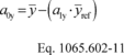 Regulatory graphic accompanying: Intercept . For a floating intercept, calculate a least-squares regression intercept, a0y