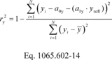 Regulatory graphic accompanying: Coefficient of determination. Calculate a coefficient of determination, r y2
