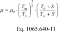 Regulatory graphic accompanying: Where, using the Sutherland three-coefficient viscosity model as captured in Table 4 of this section