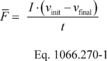 Regulatory graphic accompanying: Determine the mean coastdown force, F , for each speed and inertia setting for each of the coastdowns performed using the following equation