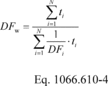 Regulatory graphic accompanying: Determine the time-weighted dilution factor, DF w, over the duty cycle using the following equation